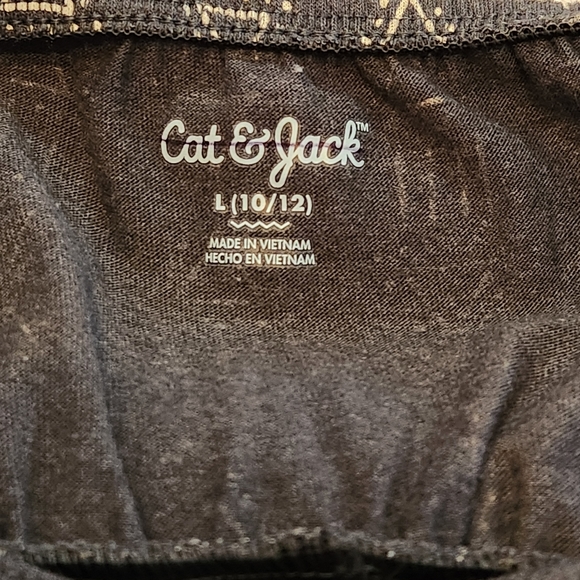 Cat & Jack sharkbite hem dress Size 10/12 Grey geometric patten - Picture 8 of 10